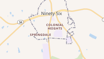 Ninety Six, South Carolina map