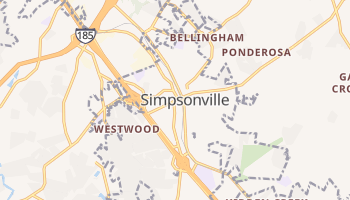 Simpsonville, South Carolina map