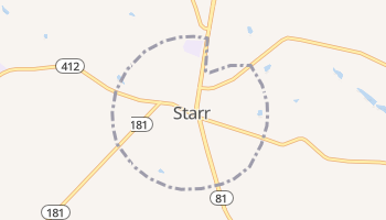 Starr, South Carolina map