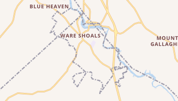 Ware Shoals, South Carolina map