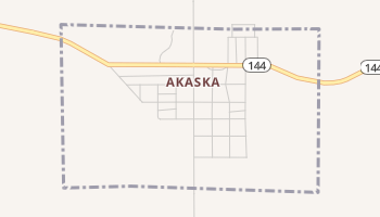 Akaska, South Dakota map