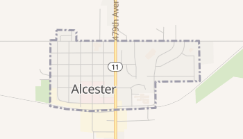 Alcester, South Dakota map