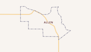 Allen, South Dakota map