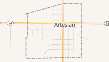 Artesian, South Dakota map