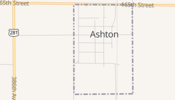 Ashton, South Dakota map