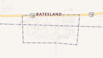 Batesland, South Dakota map