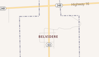 Belvidere, South Dakota map
