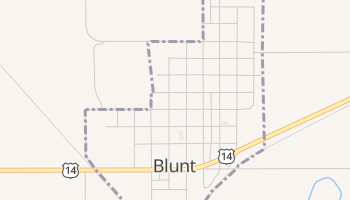 Blunt, South Dakota map