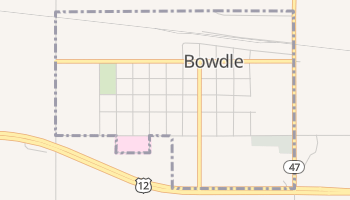 Bowdle, South Dakota map