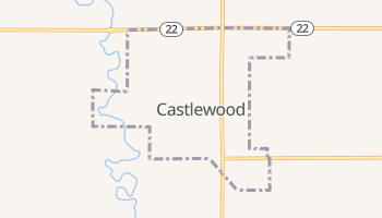 Castlewood, South Dakota map