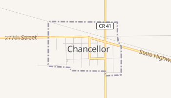 Chancellor, South Dakota map