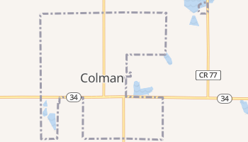 Colman, South Dakota map