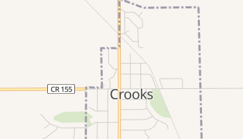 Crooks, South Dakota map