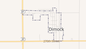 Dimock, South Dakota map