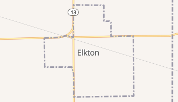 Elkton, South Dakota map