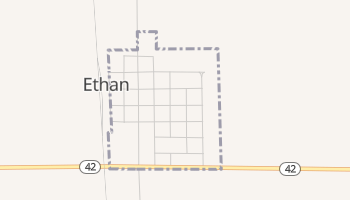 Ethan, South Dakota map