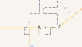 Faith, South Dakota map
