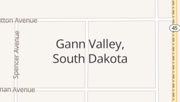 Gannvalley, South Dakota map
