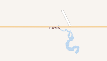 Hayes, South Dakota map