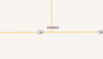 Howes, South Dakota map