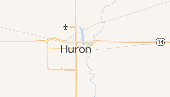 Huron, South Dakota map
