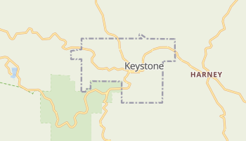 Keystone, South Dakota map