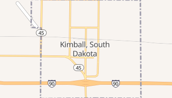Kimball, South Dakota map