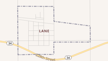 Lane, South Dakota map