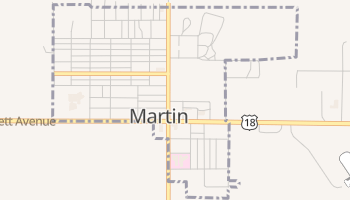 Martin, South Dakota map