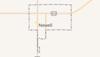 Newell, South Dakota map