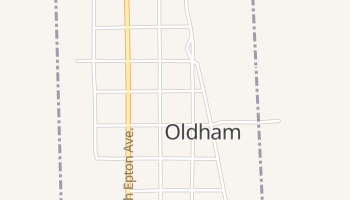 Oldham, South Dakota map