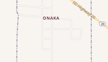 Onaka, South Dakota map