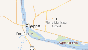 Pierre, South Dakota map
