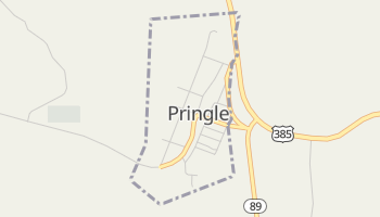 Pringle, South Dakota map