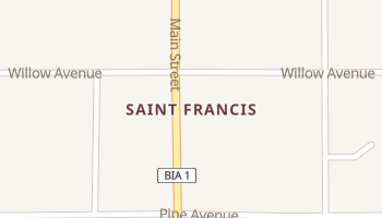 Saint Francis, South Dakota map