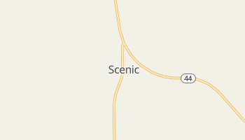 Scenic, South Dakota map