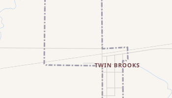 Twin Brooks, South Dakota map