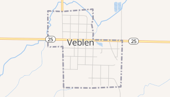 Veblen, South Dakota map