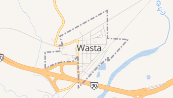 Wasta, South Dakota map