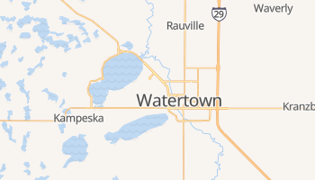 Watertown, South Dakota map