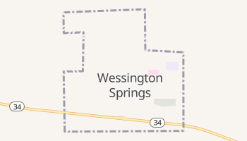 Wessington Springs, South Dakota map
