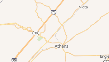 Athens, Tennessee map