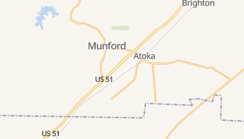 Atoka, Tennessee map
