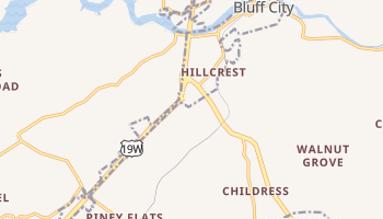 Bluff City, Tennessee map