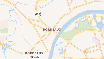 Bordeaux, Tennessee map