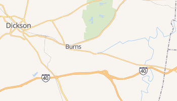 Burns, Tennessee map