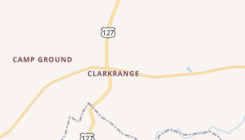 Clarkrange, Tennessee map