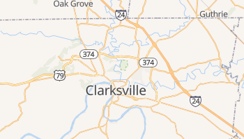 Clarksville, Tennessee map