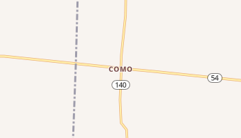 Como, Tennessee map