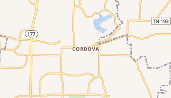 Cordova, Tennessee map